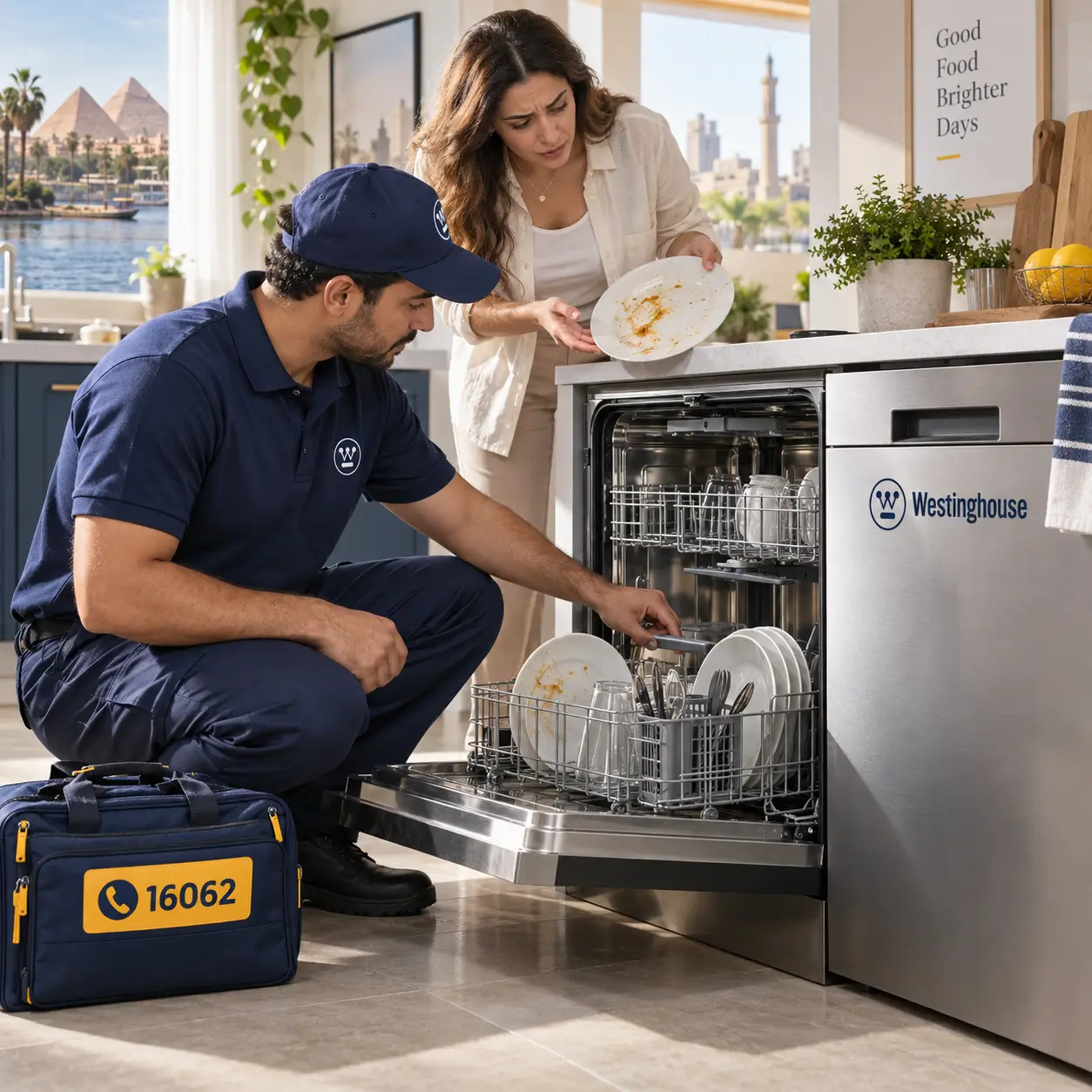 Westinghouse dishwasher service illustration
