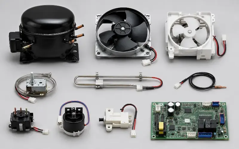 Parts used in refrigerator repair