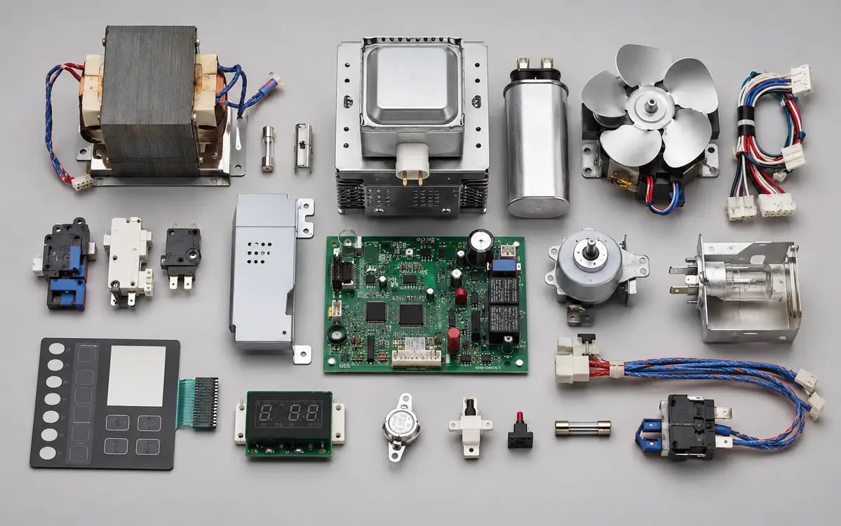 Parts used in microwave repair