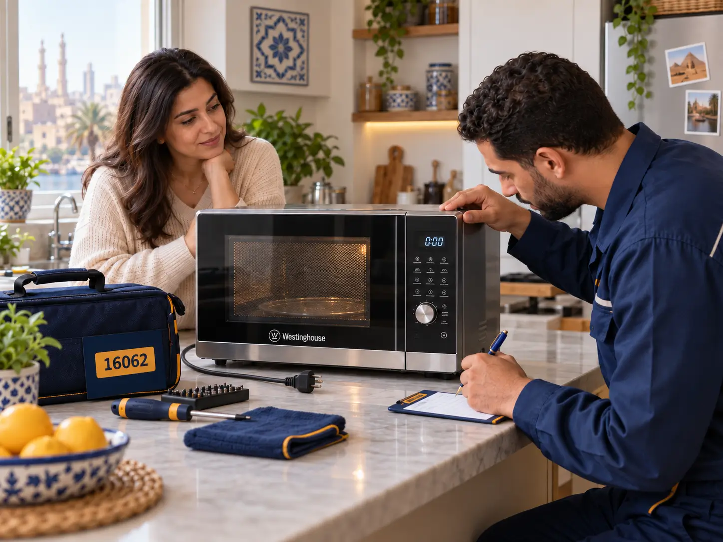 Assessment of a microwave