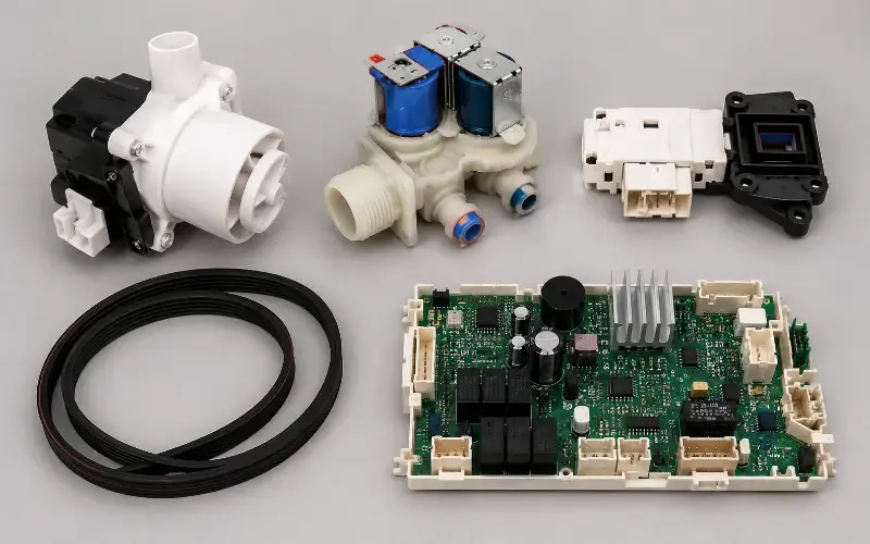 Parts used in washing machine repair